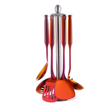 Load image into Gallery viewer, 6 rainbow royale colour utensils from the posche utensil collection FunkChez