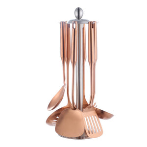 6 rose gold utensils from the posche utensil collection FunkChez