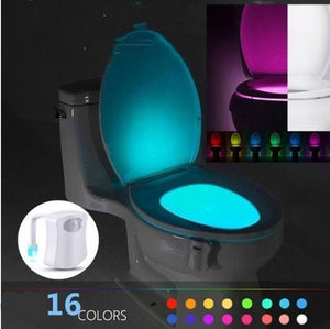 motion sensor 16 led changing toilet bowl lights FunkChez