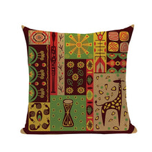 Load image into Gallery viewer, cushion cover with abstract african tribal images