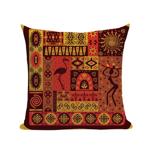 cushion cover with abstract african tribal images