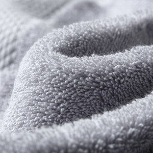 close up of a grey cotton towel