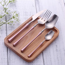 Load image into Gallery viewer, PINK AND SILVER 4 PIECE ROYALTY CUTLERY SET 