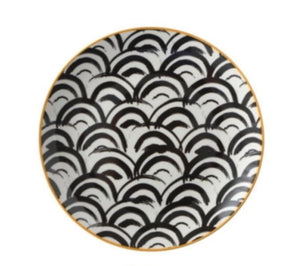 BLACK AND WHITE ABSTRACT DESIGN SEPHORA PLATE - FUNKCHEZ