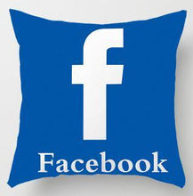 Load image into Gallery viewer, FACEBOOK LOGO PRINTED ON A CUSHION COVER