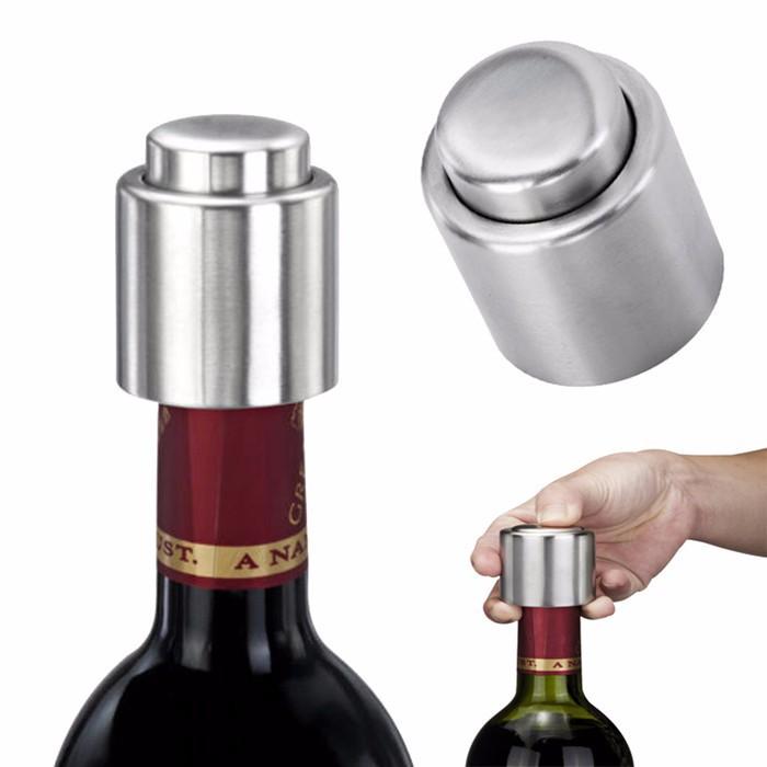 Stainless Steel Bottle Cork stopper on wine bottle