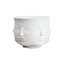 Load image into Gallery viewer, TIKA FACE POT IN WHITE FunkChez