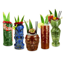Load image into Gallery viewer, 5 assorted tiki tumblers with cocktails