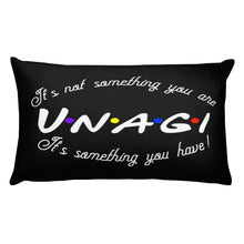 Load image into Gallery viewer, UNAGI SAYING FROM FRIENDS PRINTED ON A THROW PILLOW