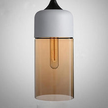 Load image into Gallery viewer,  URBANE WHITE AND AMBER PENDANT LIGHT - FUNKCHEZ