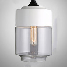Load image into Gallery viewer,  URBANE WHITE AND GLASS PENDANT LIGHT - FUNKCHEZ